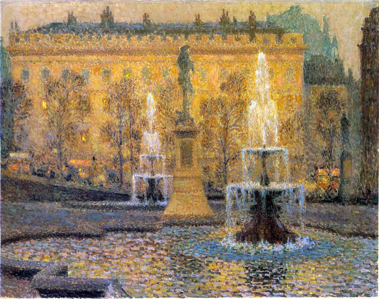  Henri Le Sidaner Trafalgar Square - Canvas Print