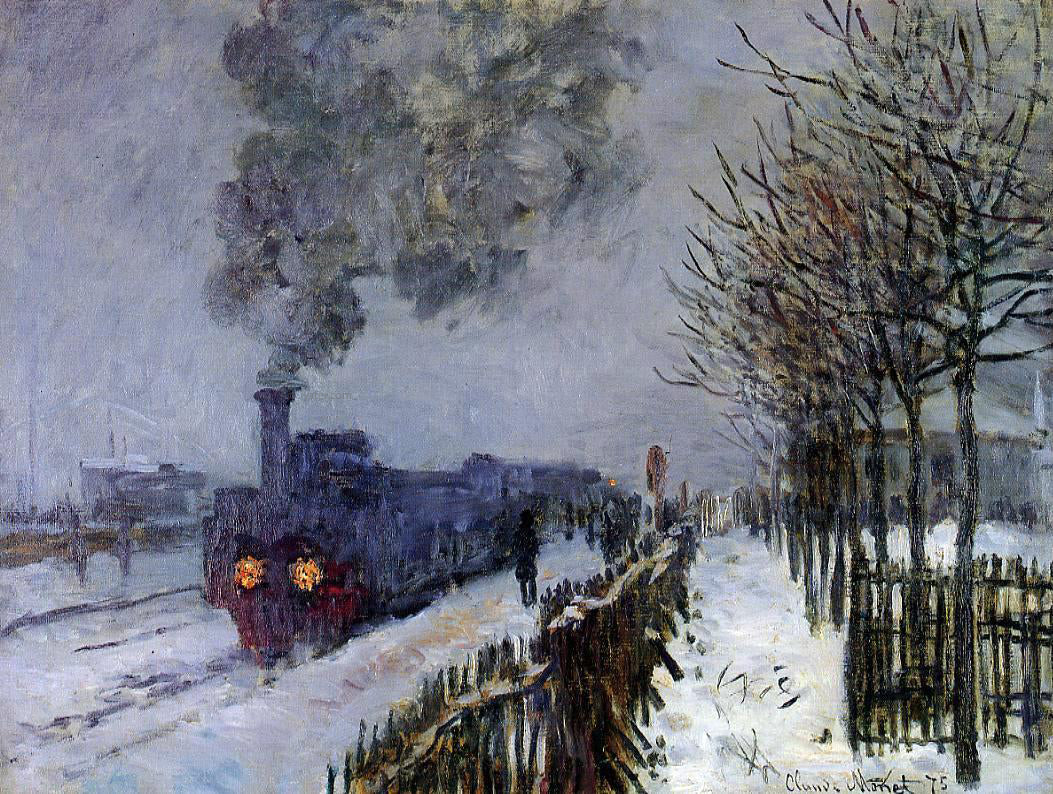  Claude Oscar Monet A Train in the Snow, the Locomotive - Canvas Print