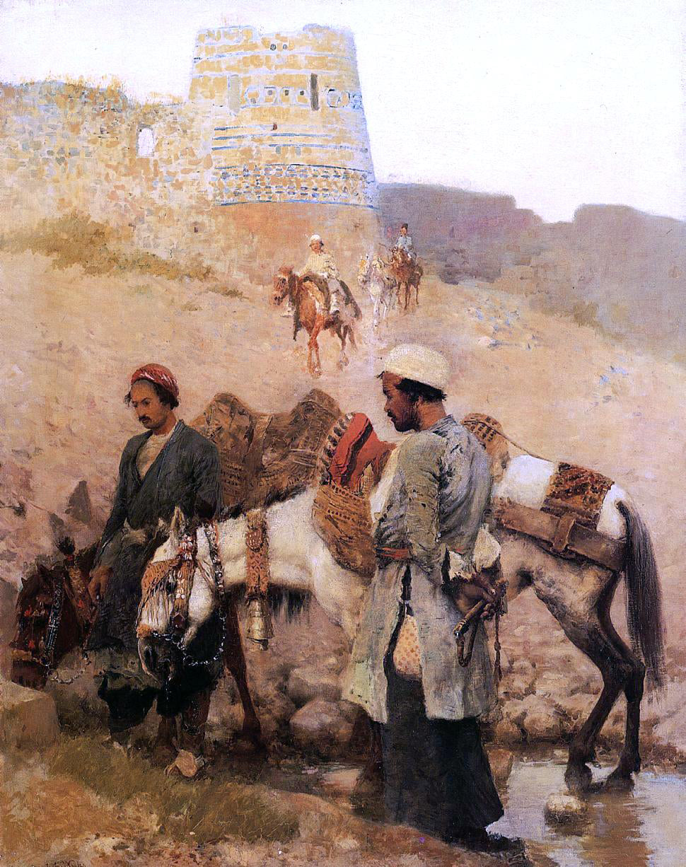  Edwin Lord Weeks Traveling in Persia - Canvas Print