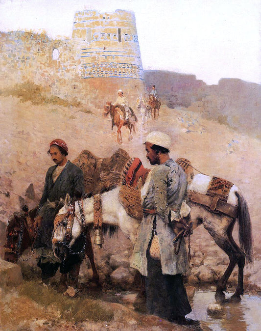  Edwin Lord Weeks Traveling in Persia - Canvas Print