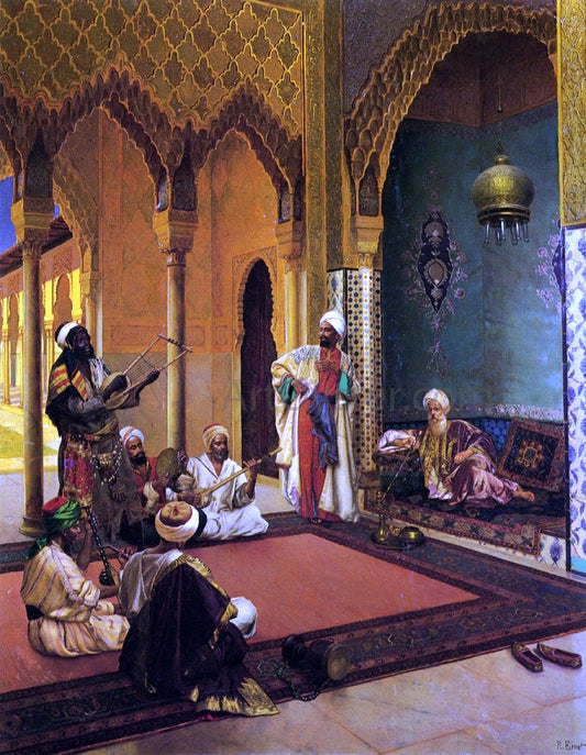  Rudolph Ernst Traveling Musicians Playing for the Sultan - Canvas Print