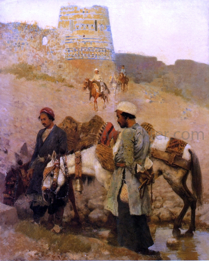  Edwin Lord Weeks Travelling in Persia - Canvas Print