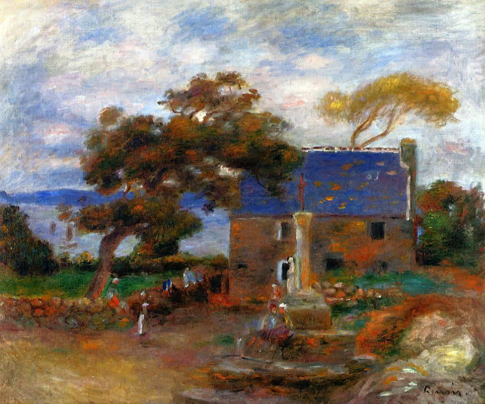  Pierre Auguste Renoir Treboul, near Douardenez, Brittany - Canvas Print