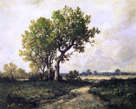  Leon Richet Trees in a Landscape - Canvas Print
