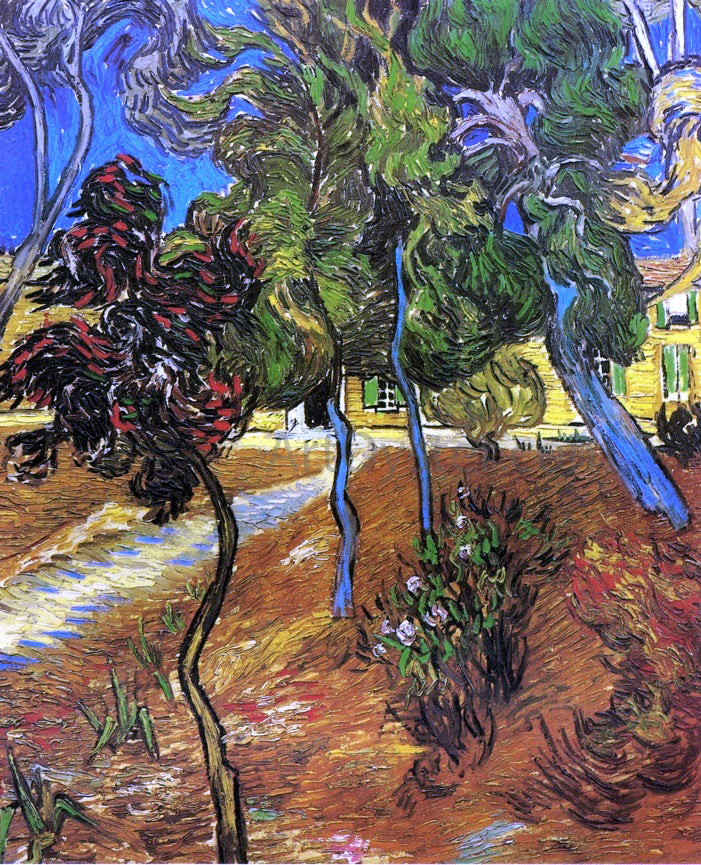  Vincent Van Gogh Trees in the Garden of Saint-Paul Hospital - Canvas Print