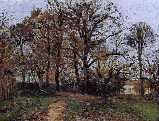  Camille Pissarro Trees on a Hill, Autumn, Landscape in Louveciennes - Canvas Print