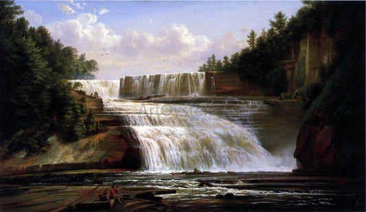  Ferdinand Richardt Trenton High Falls - Canvas Print