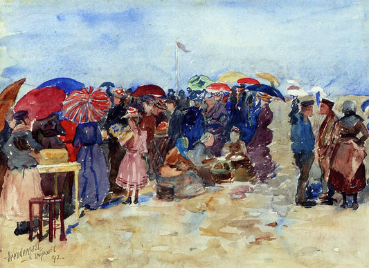  Maurice Prendergast Treport Beach (also known as A Very Sunny Day, Treport) - Canvas Print