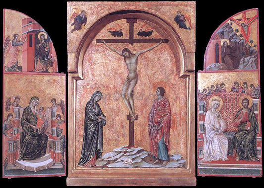  Duccio Di Buoninsegna Triptych - Canvas Print