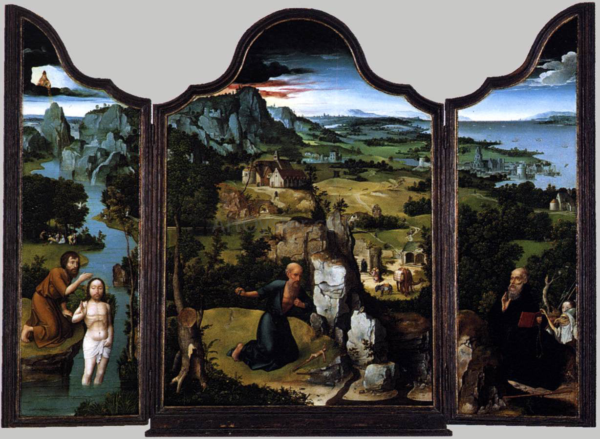  Joachim Patenier Triptych - Canvas Print