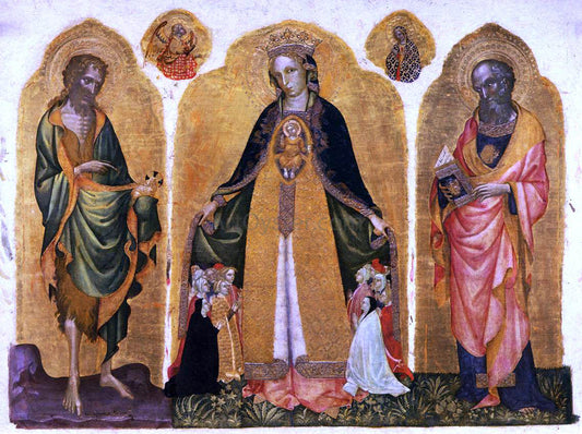  Jacobello Del Fiore Triptych of the Madonna della Misericordia - Canvas Print