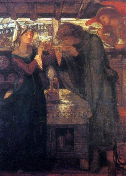  Dante Gabriel Rossetti Tristram and Isolde Drinking the Love Potion - Canvas Print