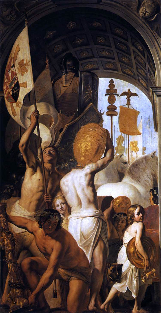  Pieter De Grebber Triumphal Arch with Bearers of the Spoils of War - Canvas Print