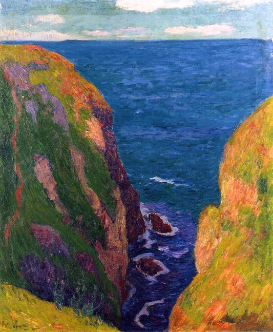  Henri Moret Trou de l'Enfer at Groix - Canvas Print