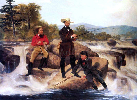  Junius Brutus Stearns Trout Fishing - Canvas Print