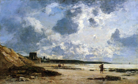  Eugene-Louis Boudin Trouville, Black Rocks - Canvas Print