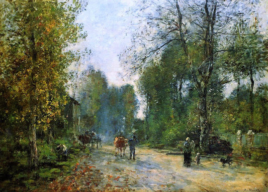  Eugene-Louis Boudin Trouville, Le Chemin de la Corderie - Canvas Print