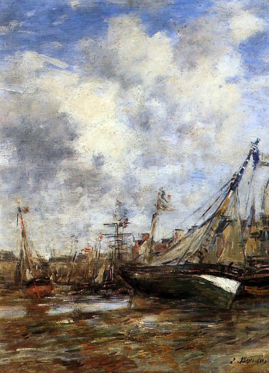  Eugene-Louis Boudin Trouville, Low Tide - Canvas Print
