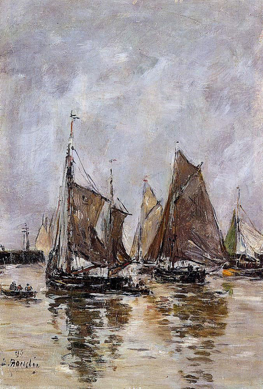  Eugene-Louis Boudin Trouville, Sardine Boats Getting Underway - Canvas Print