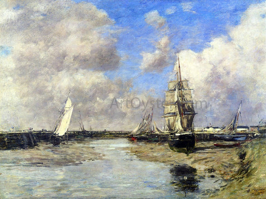  Eugene-Louis Boudin Trouville, the Jetties, Low Tide - Canvas Print