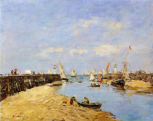  Eugene-Louis Boudin Trouville, the Jettys, Low Tide - Canvas Print