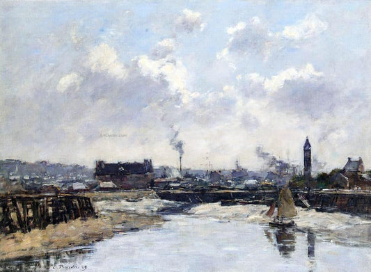  Eugene-Louis Boudin Trouville, the Port, Low Tide, Morning - Canvas Print