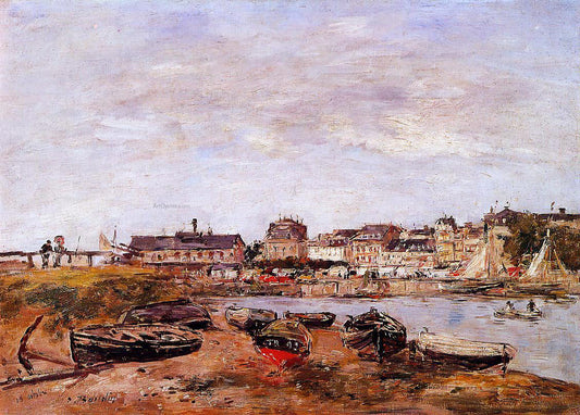  Eugene-Louis Boudin Trouville, the View from Deauville on Market Day - Canvas Print