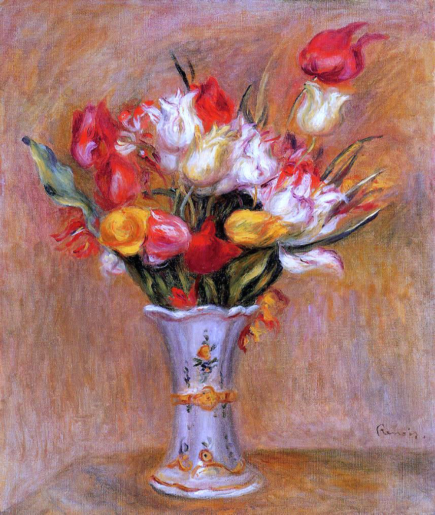  Pierre Auguste Renoir Tulips - Canvas Print