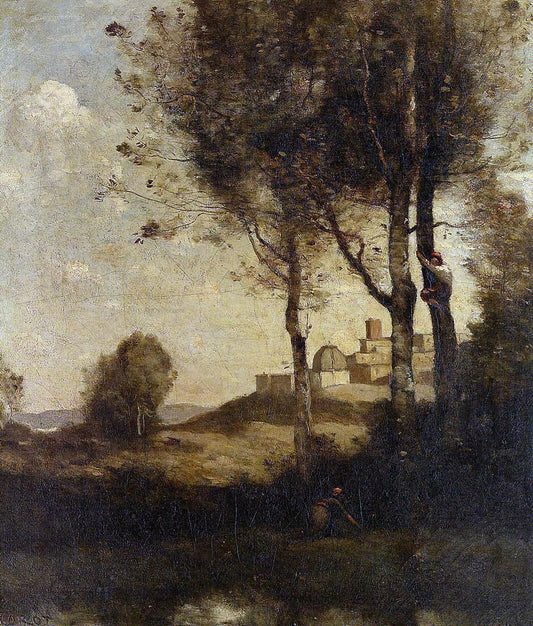  Jean-Baptiste-Camille Corot Tuscan Beaters - Canvas Print