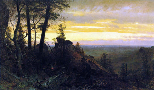  Thomas Worthington Whittredge Twilight in the Shawangunk Mountains - Canvas Print