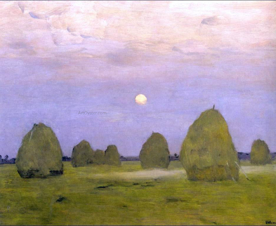  Isaac Ilich Levitan Twilight, Stacks - Canvas Print