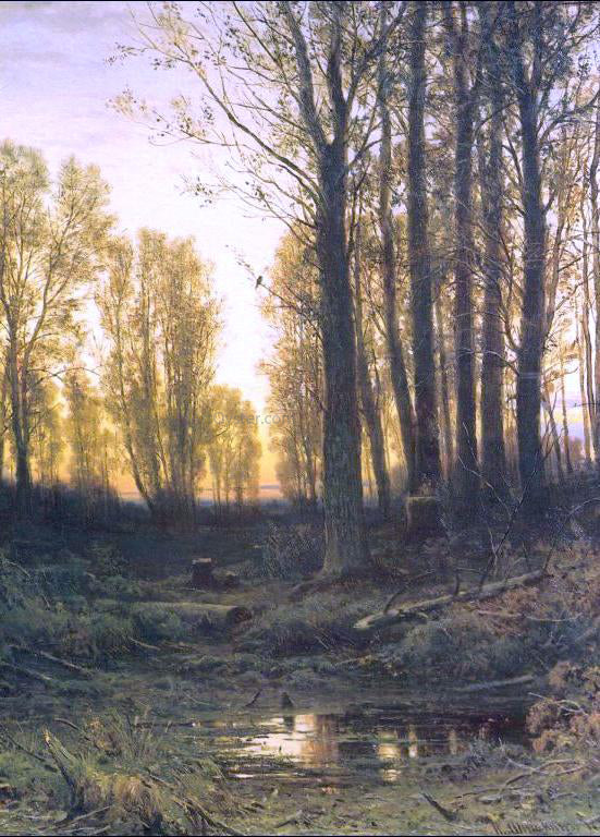  Ivan Ivanovich Shishkin Twilight, Sunset - Canvas Print