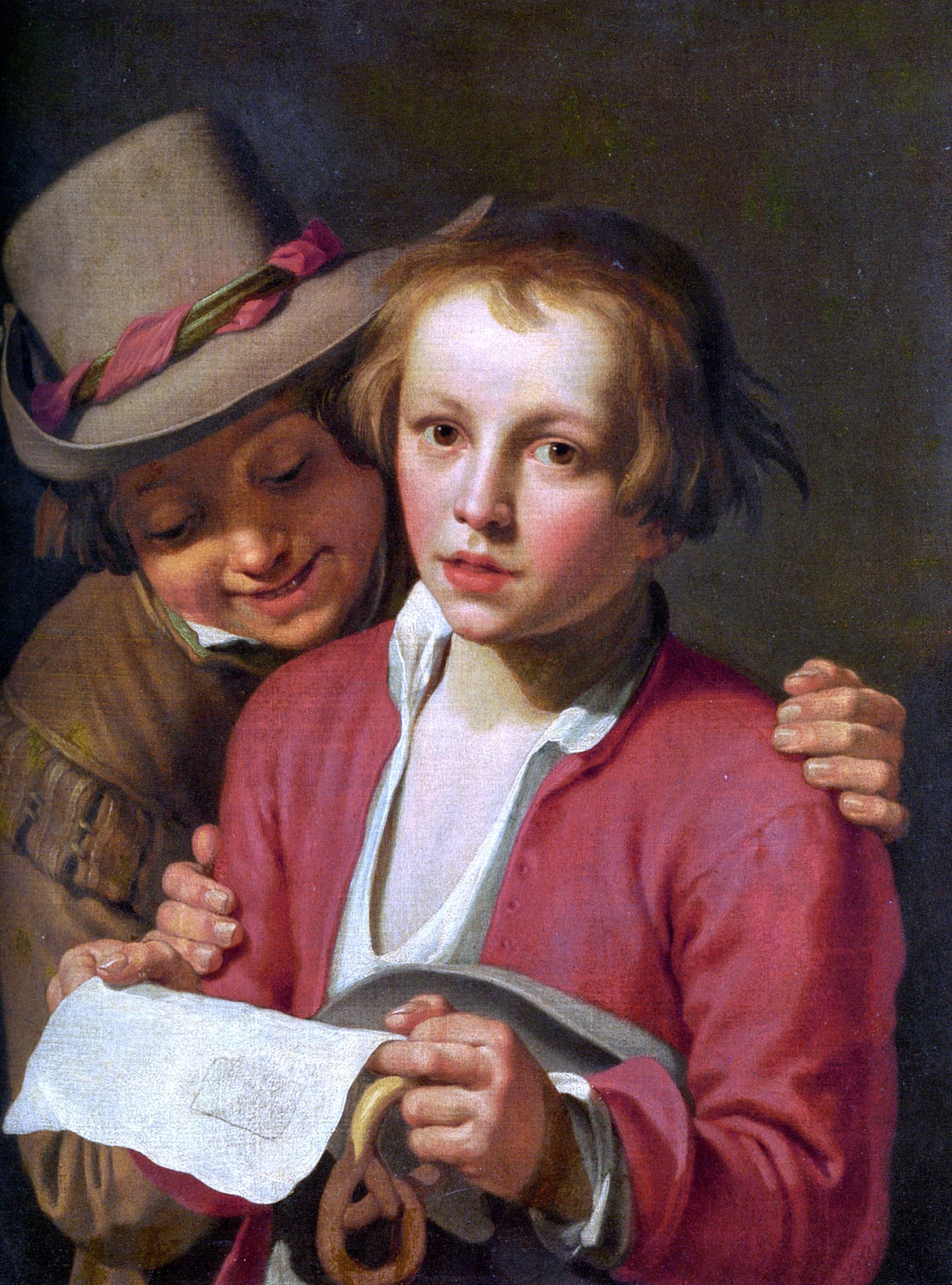  Abraham Bloemaert Two Boys Singing from Sheet of Paper - Canvas Print