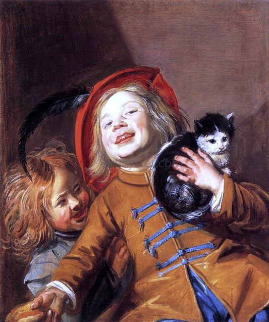  Judith Leyster Two Children with a Cat - Canvas Print