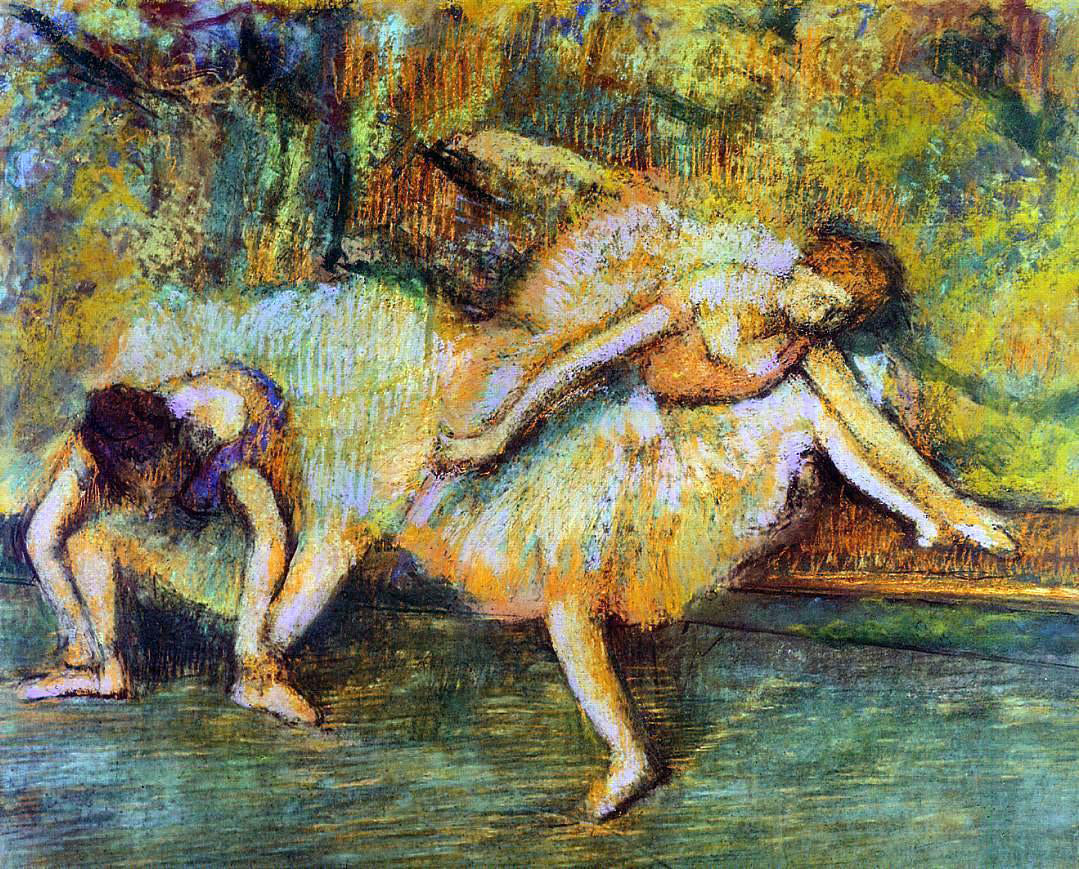  Edgar Degas Two Dancers on a Bench - Canvas Print