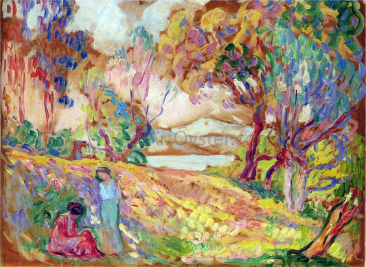  Henri Lebasque Two Girls at St Tropez - Canvas Print