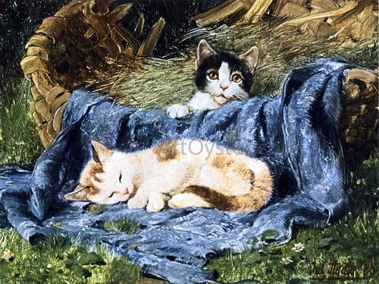 Julius Adam Two Kittens - Canvas Print