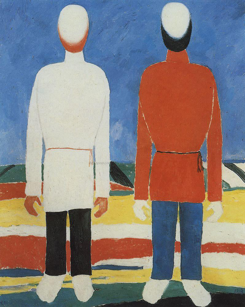  Kazimir Malevich Two Male Figures - Canvas Print