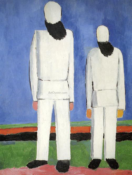  Kazimir Malevich Two Male Figures - Canvas Print