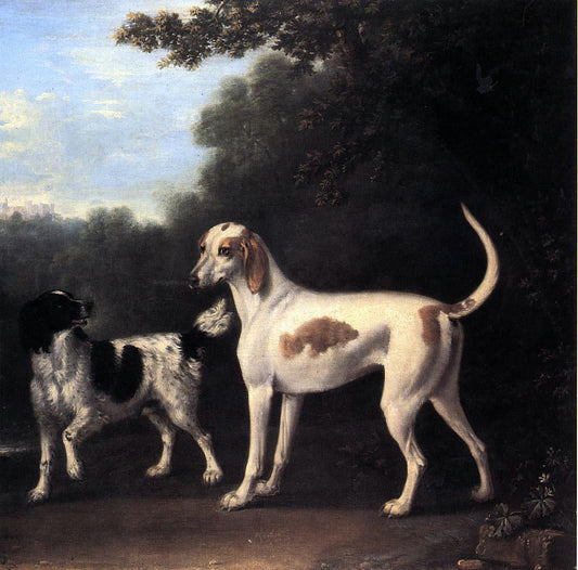  John Wootton Two of the Duchess of Marlborough's Dogs - Canvas Print