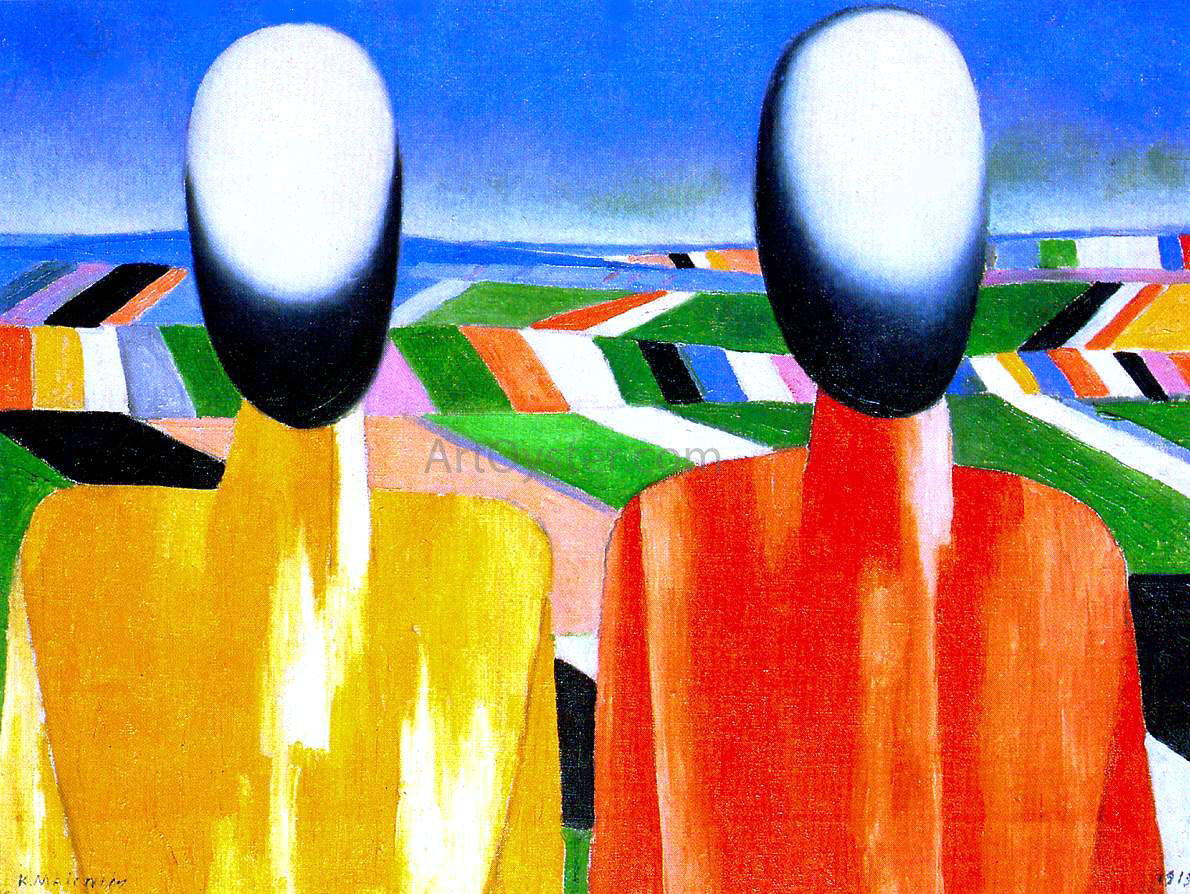  Kasimir Malevich Two Peasants - Canvas Print