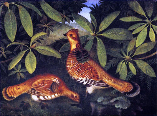  Rubens Peale Two Ruffed Grouse - Canvas Print