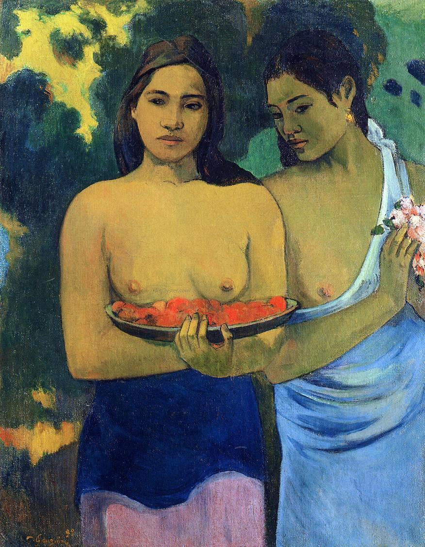  Paul Gauguin Two Tahitian Women - Canvas Print