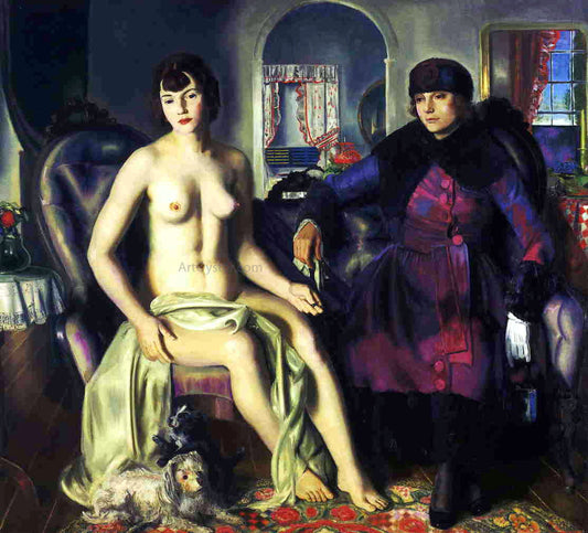  George Wesley Bellows Two Women (also known as Sacred and Profane Love) - Canvas Print