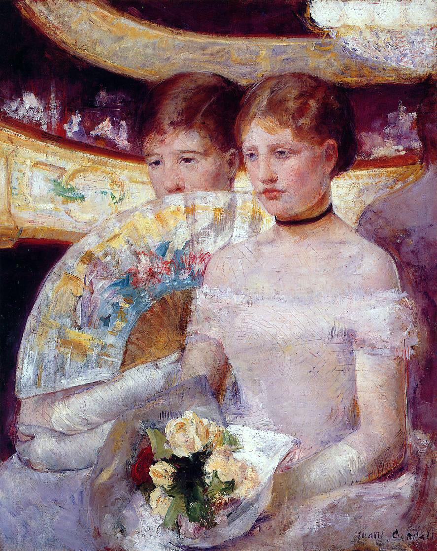  Mary Cassatt Two Women in a Theater Box - Canvas Print