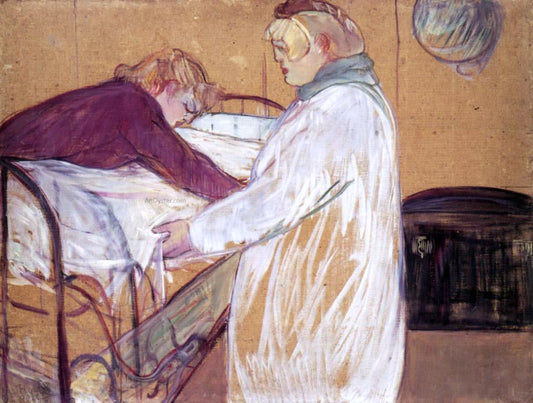  Henri De Toulouse-Lautrec Two Women Making the Bed (also known as Deux femmes en faisant leur lit) - Canvas Print
