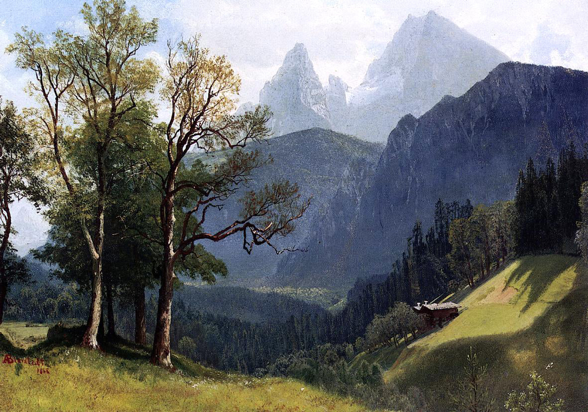  Albert Bierstadt Tyrolean Landscape - Canvas Print