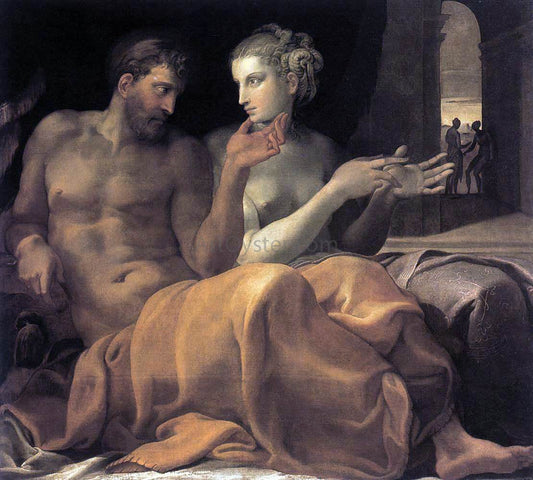  Francesco Primaticcio Ulysses and Penelope - Canvas Print