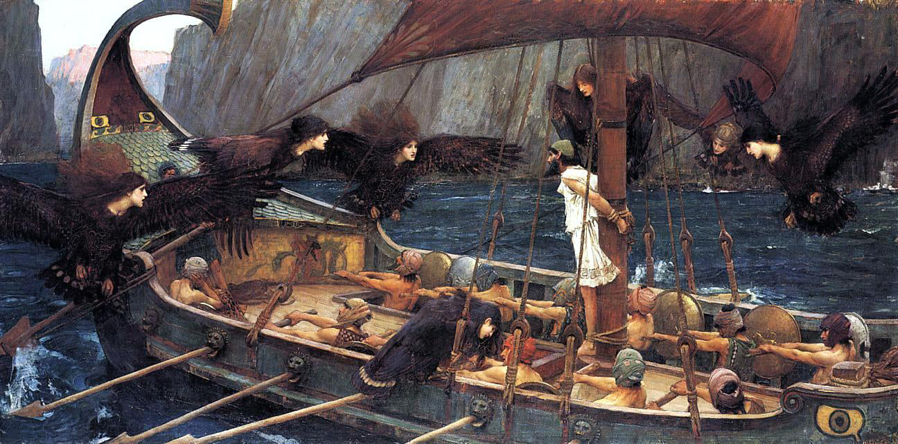  John William Waterhouse Ulysses and the Sirens - Canvas Print