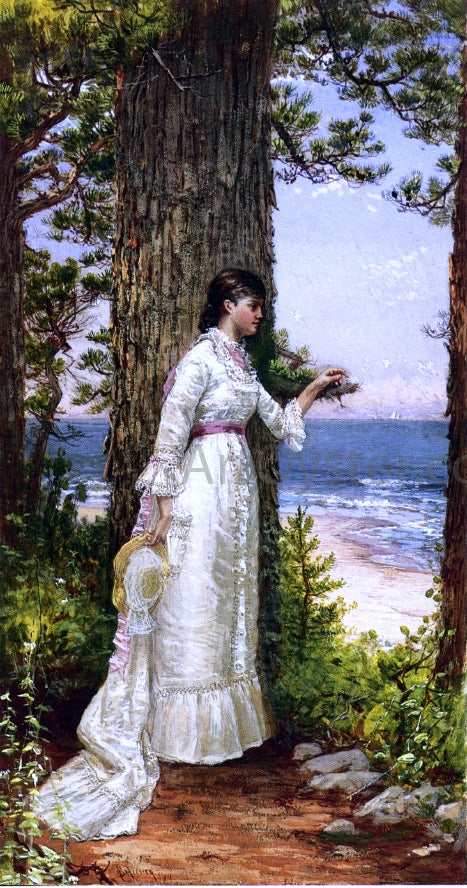  Alfred Thompson Bricher Under the Seaside Tree - Canvas Print